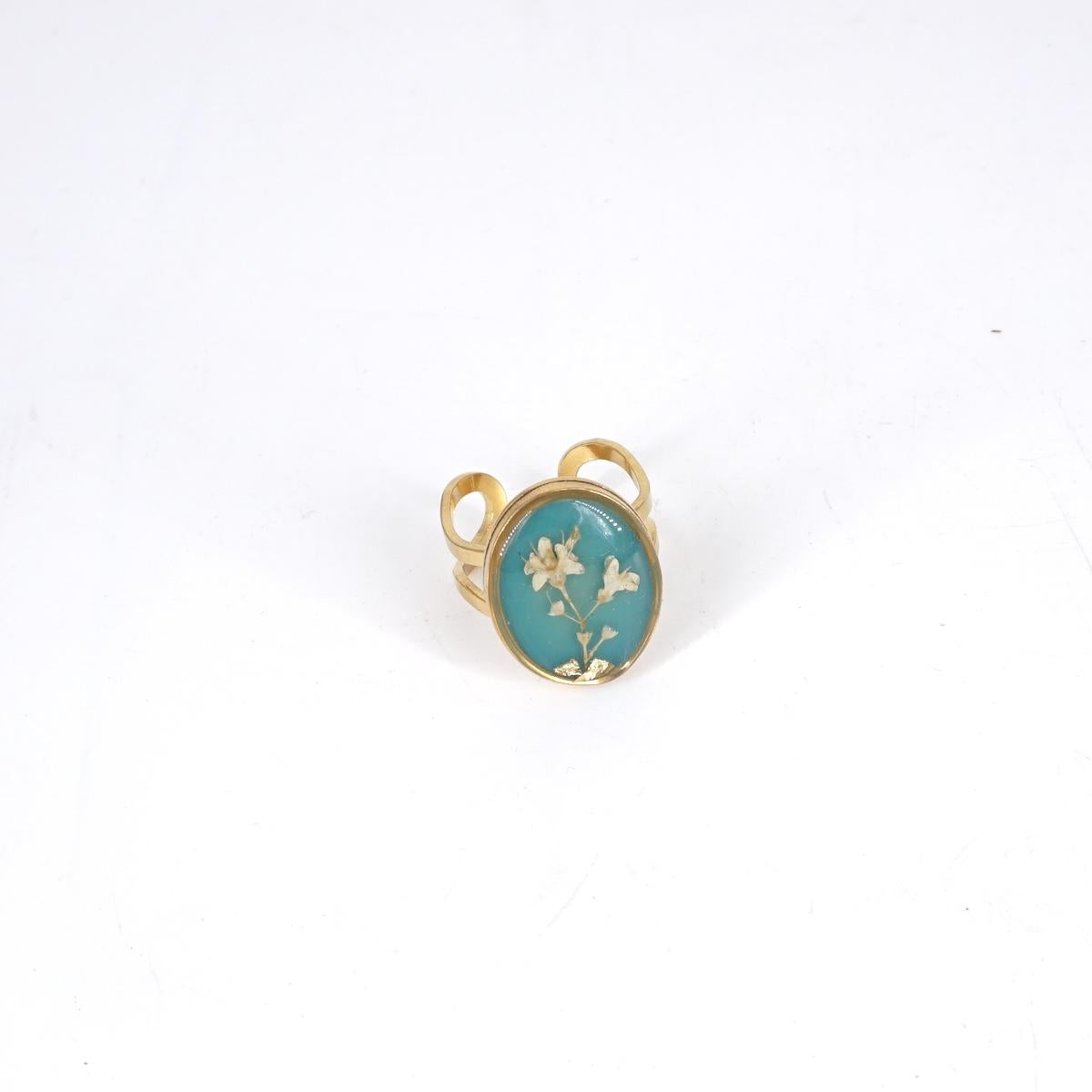 Anello ovale big Azzurro ANELLO OVALE BIG AZZURRO ANNA FADDA 
