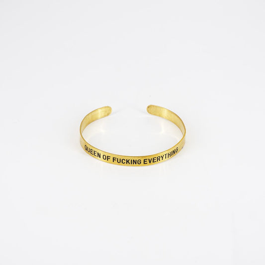 Bracciale fascia sottile QUEEN OF FUCKING EVERYTHING