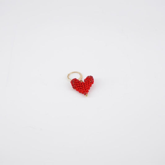 Single red HEART earring