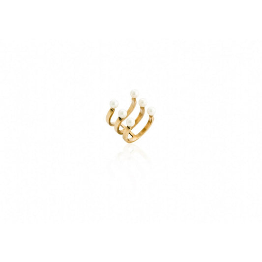 Anello aperto con 6 perle