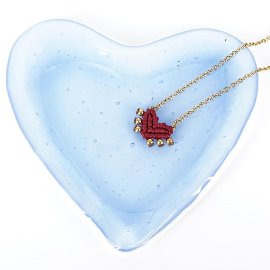 Collana CUORE SACRO borchie BORDEAUX COLLANA CUORE SACRO BORCHIE BORDEAUX NOMADEA 