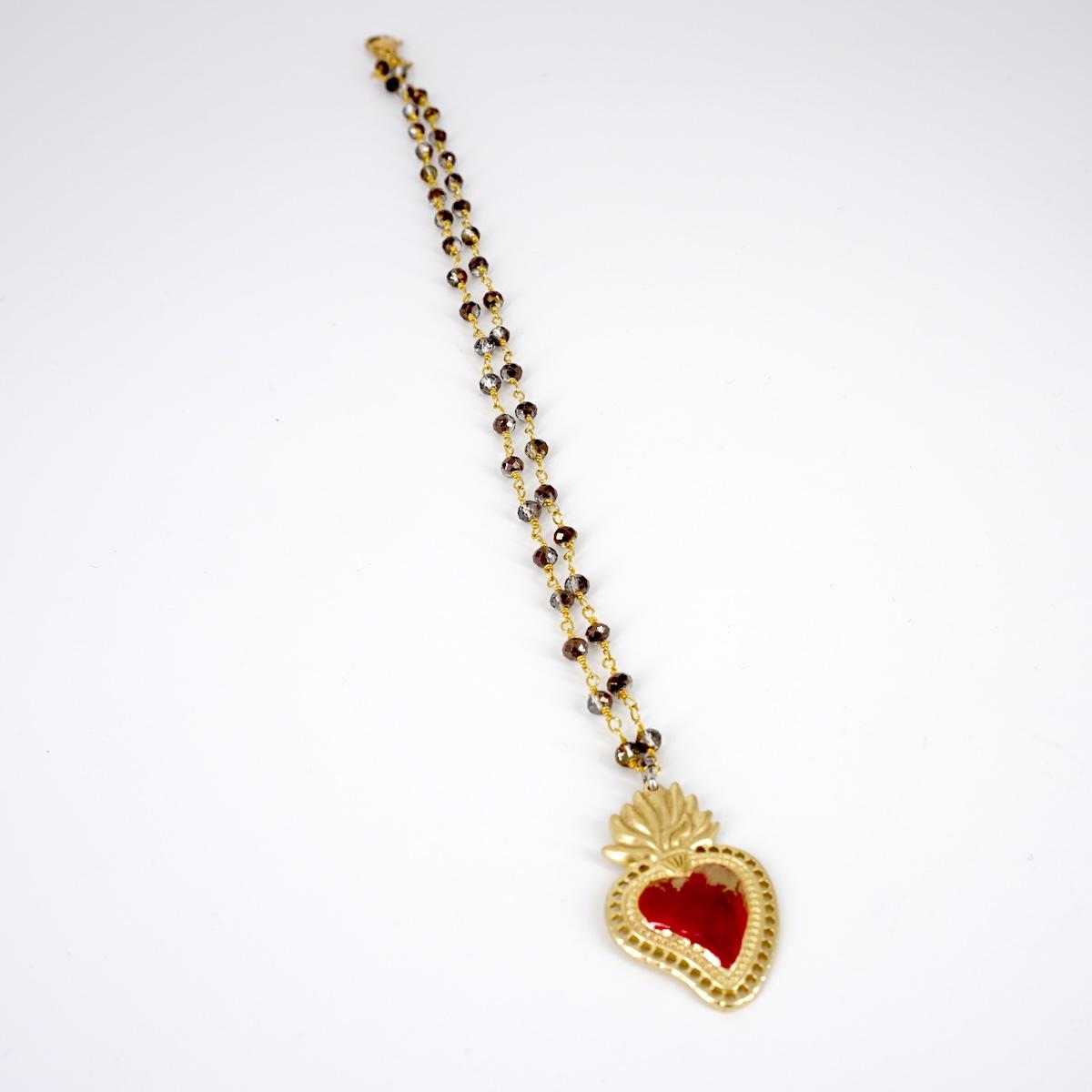 ROSARIO CORTO EX VOTO ROSSO