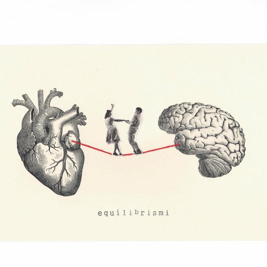 Babel STAMPA EQUILIBRISMI CUORE CERVELLOBALLERINI NATURALE