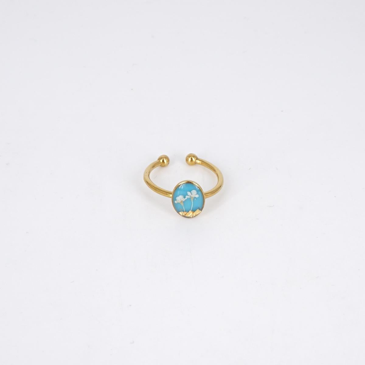 Basic oval ring Light blue