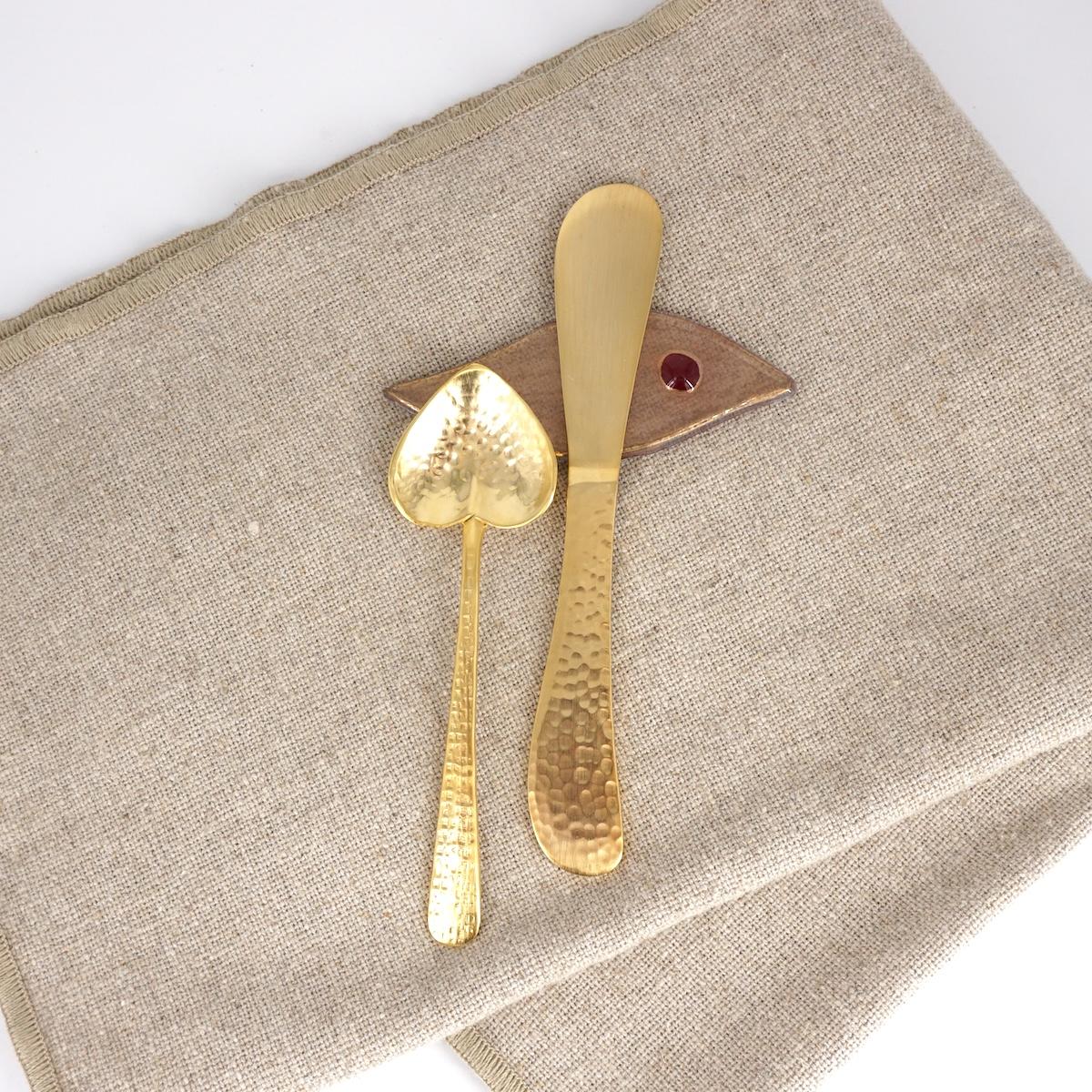 Poggiaposate FOGLIOLINA punto rosso