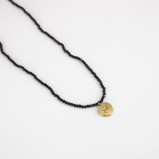 COLLANA EX VOTO CRISTALLI NERO