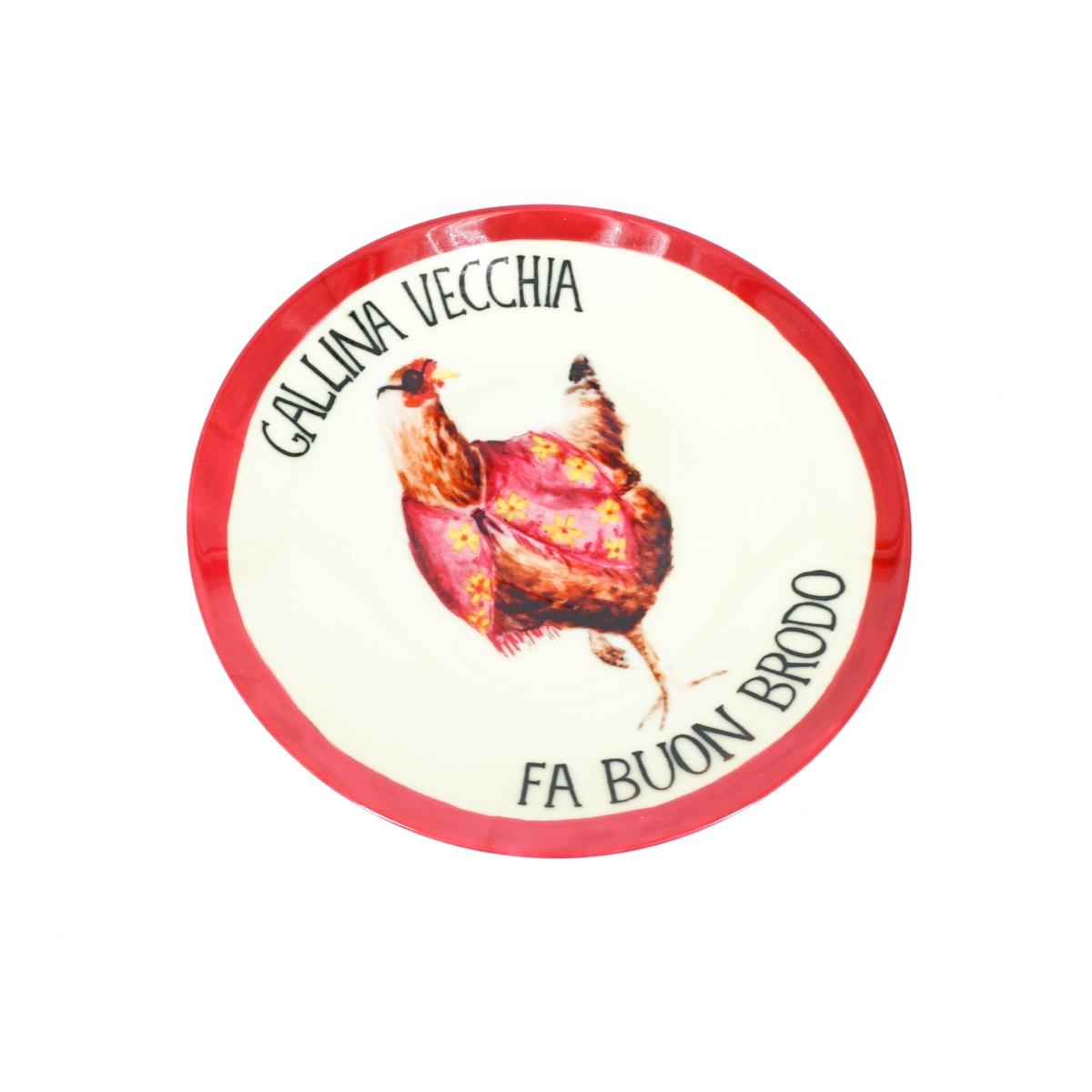 Piattino GALLINA VECCHIA FA BUON BRODO PIATTINO GALLINA VECCHIA  Palermouno 