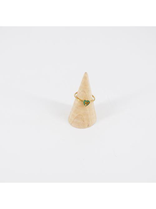 Bague coeur basique Vert clair