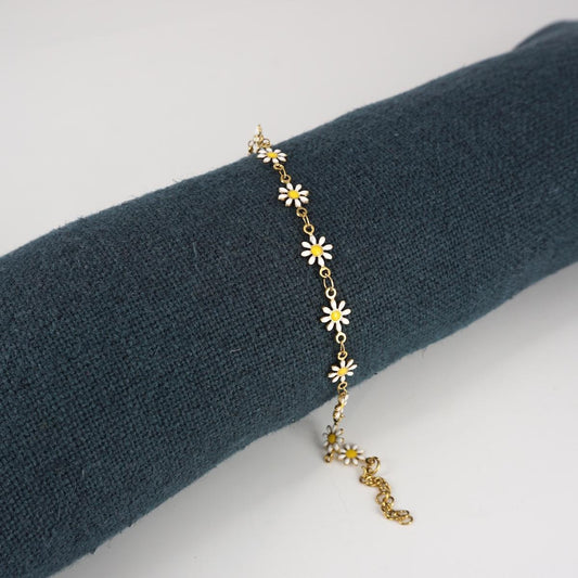 BRACCIALE MARGHERITE BIANCO