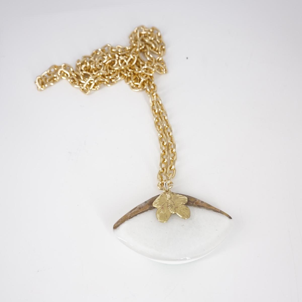 Collana occhio large VERDE ACQUA<BR/> COLLANA OCCHIO LARGEVERDE ACQUA VETRO FUSO 