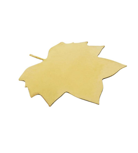 Coaster foglia in ottone