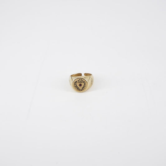 NEFELI ANELLO CHEVALIER TONDOEXVOTO ROSSO