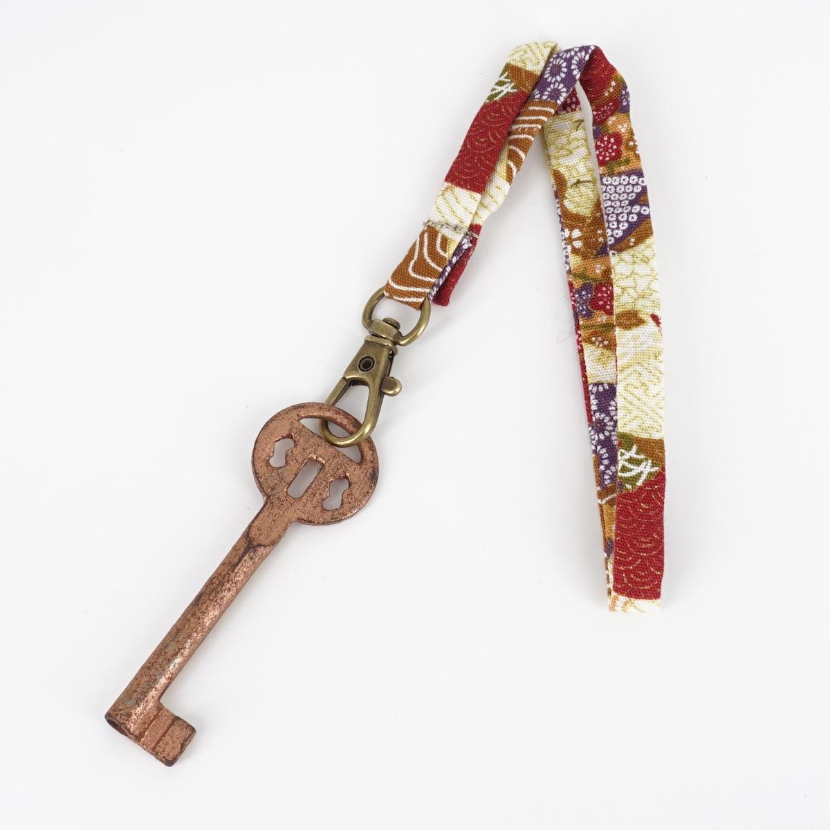 Portachiavi corto FIORI ROSSO