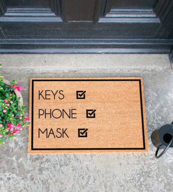 Keys, Phone, Mask Doormat