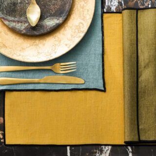 Discover our beautiful linen placemats! they are available in 6 different colours to suit all tastes! what's best for your table? we love to mix and match colours to create a stunning table set-up#home#homedecor#homedecoration#homeinspo#homeinspiration#interior#interiordesign#interiordesigner#design#designer#fornituredesign#forniture#mirrors#mirror#light#lightdesign#lightdesigner#blue#color#colors#powerofcolors